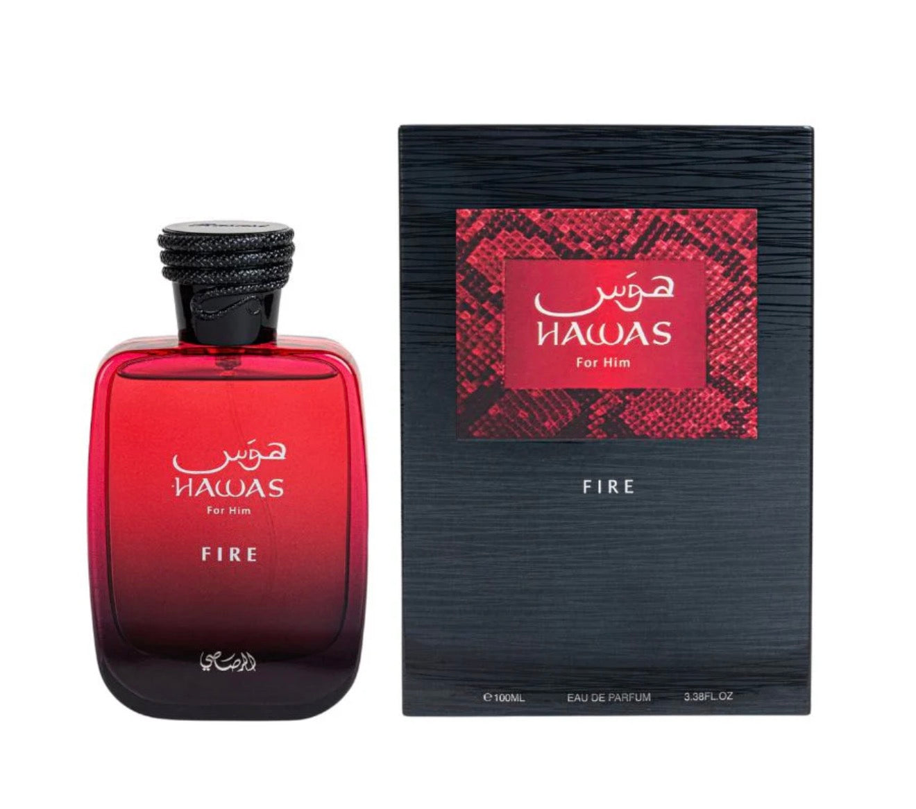 Hawas Fire de Rasasi para hombre, 3.4 oz EDP Spray
